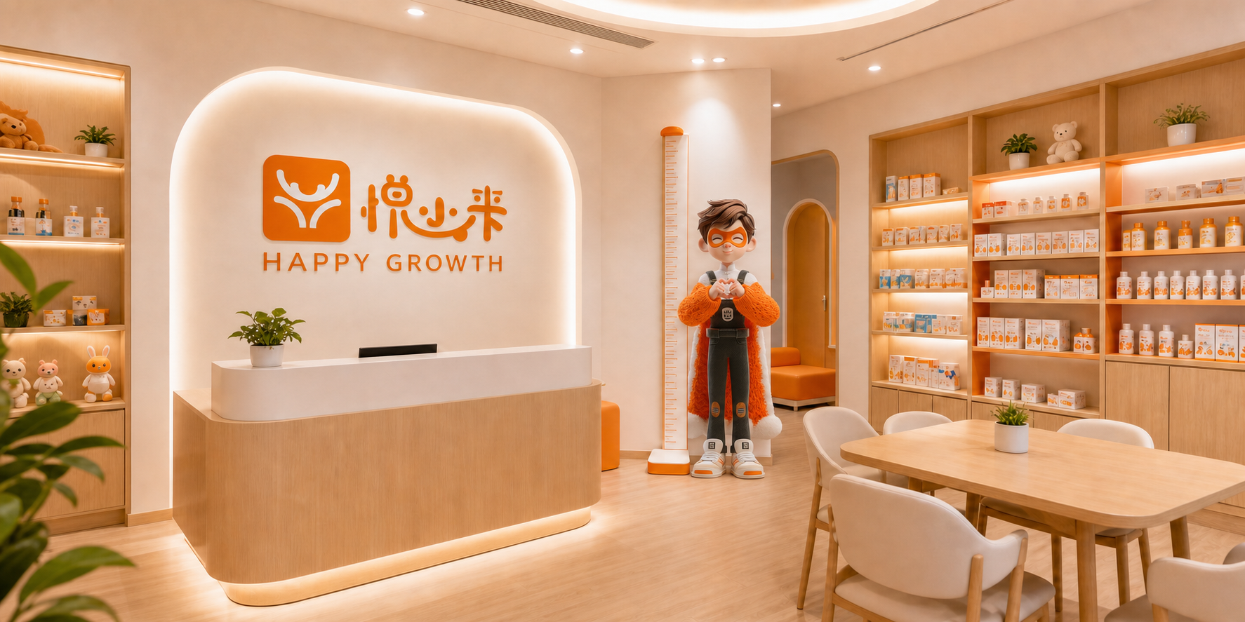 带悦小来IP形象的合作门店服务环境